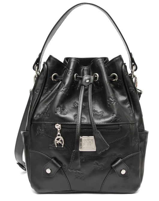 Black Signature Bucket Bag