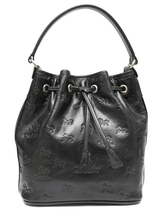 Black Signature Bucket Bag