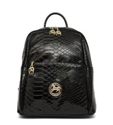 Black Patent Leather Backpack