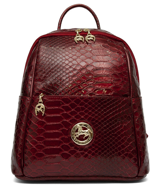 Red Patent Leather Backpack