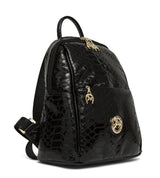Black Patent Leather Backpack