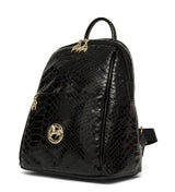 Black Patent Leather Backpack