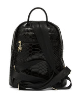 Black Patent Leather Backpack