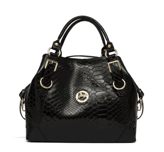 Black Patent Leather Handbag