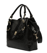 Black Patent Leather Handbag