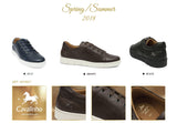 Navy Leather Sneakers
