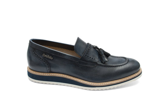 Blue Tassel Loafer