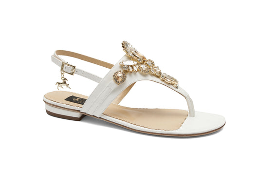 White Flat Sandals