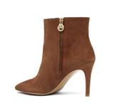 Camel Suede High Heel Boots