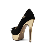 Black Suede Platform Heels