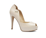 Open Toe Platform Heel Beige