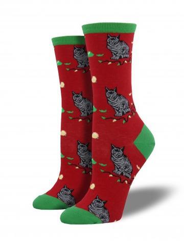 CHRISTMAS CAT-ASTROPHE SOCKS