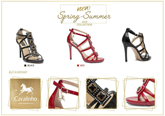 Jeweled Sandal Red