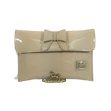 Patent Leather Beige Clutch