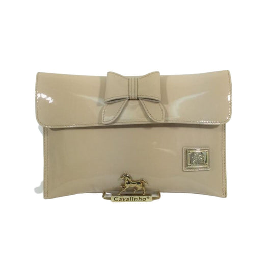 Patent Leather Beige Clutch