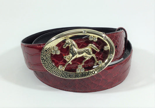 Women's Red Patent Leather Belt