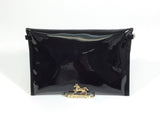 Patent Leather Black Clutch