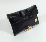 Clutch Patent Leather/Suede Black Viana