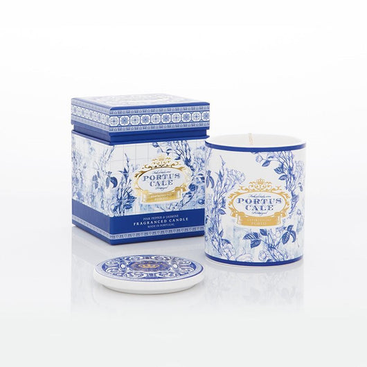 Portus Cale Gold & Blue Candle
