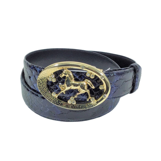 Women's Navy Patent Leather Belt