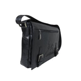 Black Leather Messenger Bag