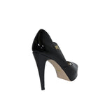 Open Toe Platform Heel Black