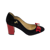 Black Suede Block Heel