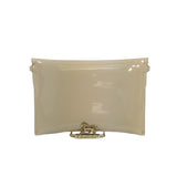 Patent Leather Beige Clutch