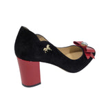Black Suede Block Heel