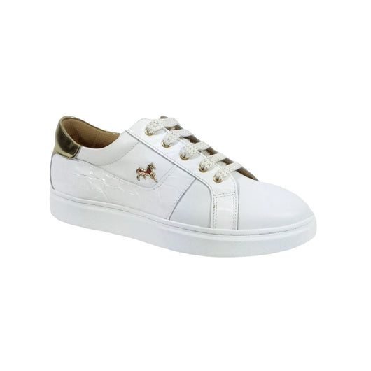 White and Gold Sneakers