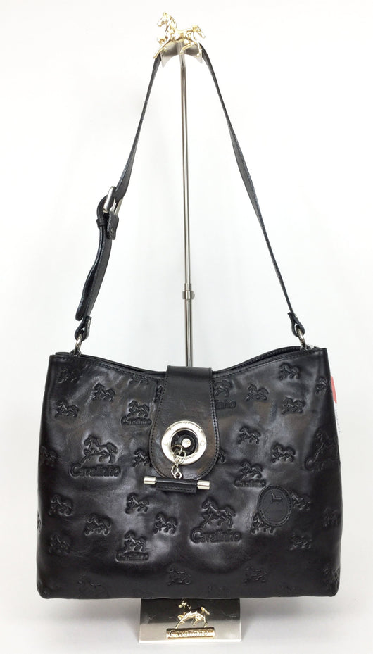 Black Signature Shoulder Bag