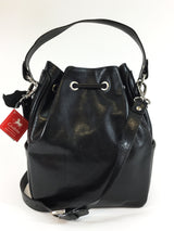 Black Signature Bucket Bag