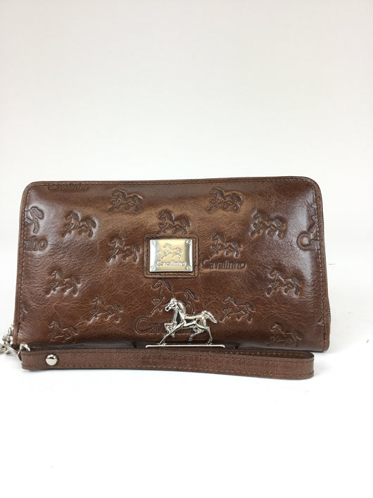 Camel Signature Wristlet