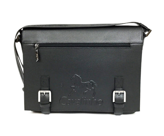 Black Leather Messenger Bag