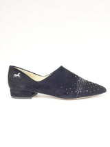 Pointed toe rhinestone flat