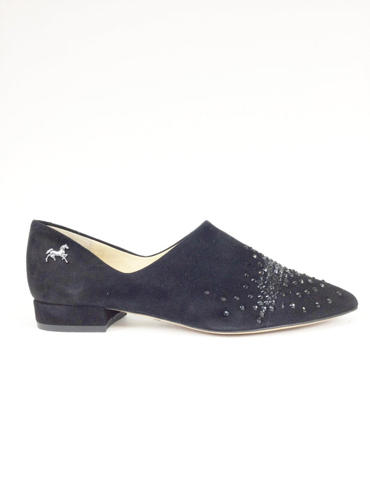 Pointed toe rhinestone flat