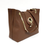 Caramel Leather Shoulder Bag