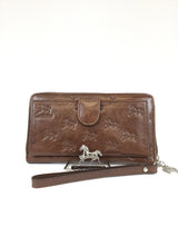 Camel Signature Wristlet