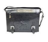 Black Leather Messenger Bag