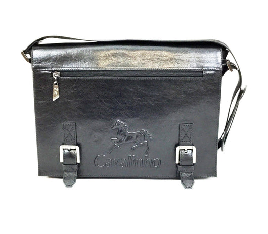 Black Leather Messenger Bag