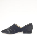 Pointed toe rhinestone flat