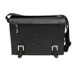 Black Leather Messenger Bag