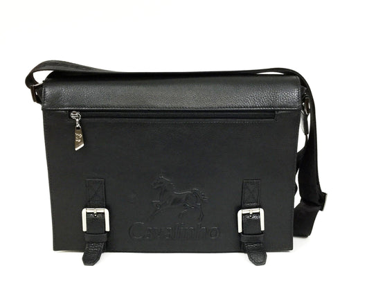 Black Leather Messenger Bag