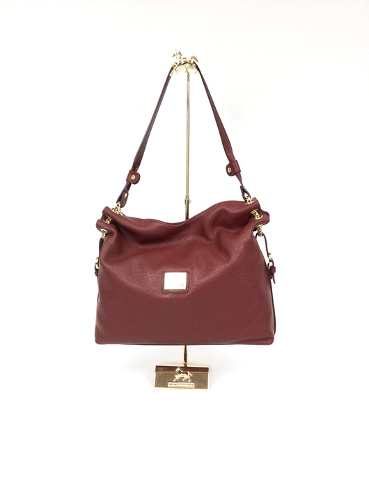 Burgundy Leather Shoulder Bag